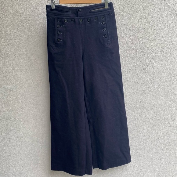 Vintage US Navy Crackerjack Wool Sailor Hi-Waisted Bell Bottom Trousers - Picture 2 of 8